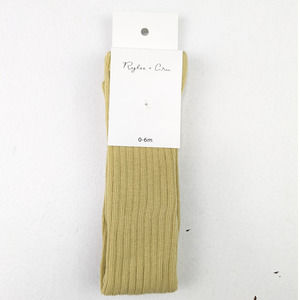 Rylee + Cru Citron Ribbed Tights